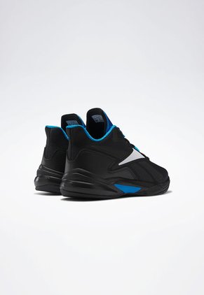 Tenis Basketball Negro-Blanco-Azul Reebok More Buckets