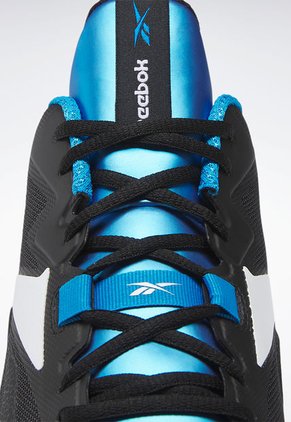Tenis Basketball Negro-Blanco-Azul Reebok More Buckets