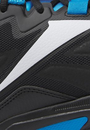 Tenis Basketball Negro-Blanco-Azul Reebok More Buckets