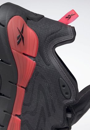 Tenis Running Negro-Rojo Reebok Zig Kinetica II