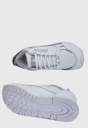 Tenis Lifestyle Blanco-Plateado Reebok Classic Leather