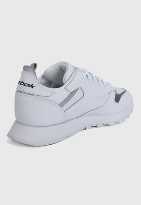 Tenis Lifestyle Blanco-Plateado Reebok Classic Leather