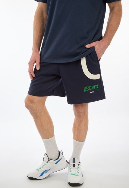 Pantaloneta Azul Navy-Blanco-Verde Reebok Classics Varsity