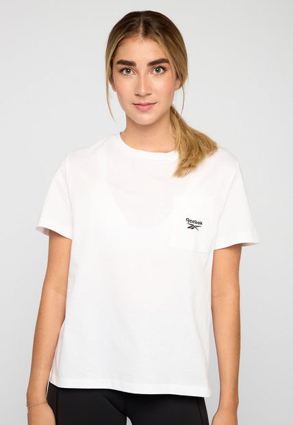 Camiseta Blanco-Negro Reebok Identity Small Logo Tee