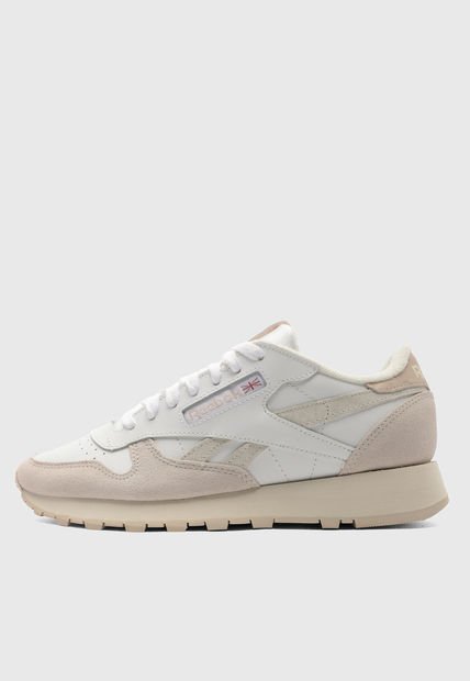 Tenis Lifestyle Blanco-Beige Reebok Classic Leather