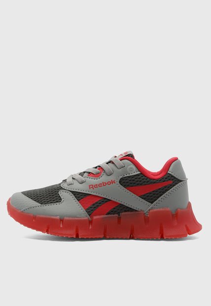 Tenis Running Gris-Rojo Reebok  Zig N Glow 2 Elastic Lace