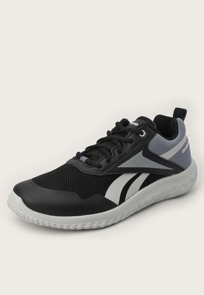 Tenis Running Negro-Azul Raf-Gris Reebok Kids Rush Runner 5