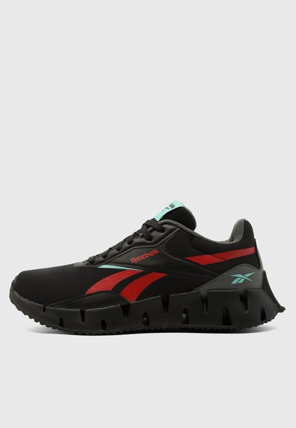 Tenis Running Negro-Rojo-Gris Reebok Zig Dynamica Str
