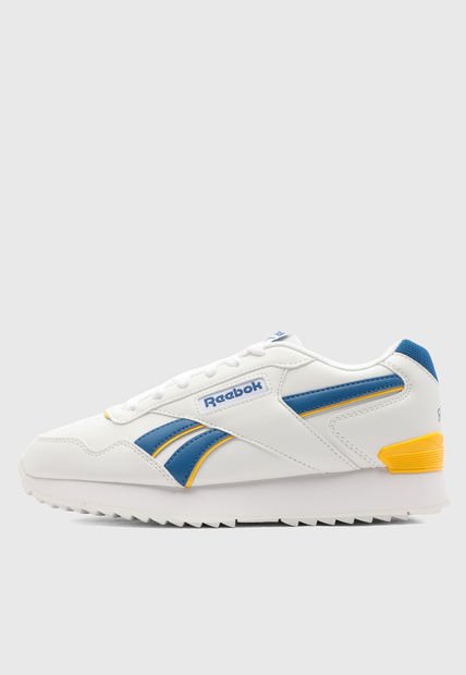 Tenis Lifestyle Blanco-Azul Royal-Amarillo Reebok Glide Ripple Clip