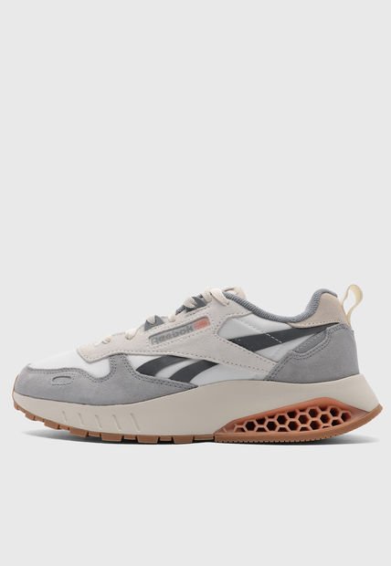 Tenis Lifestyle Blanco-Gris-Beige Reebok Classics Leather Hexalite