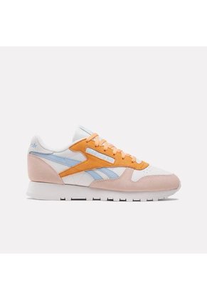 Tenis Mujer Reebok Classics Leather - Blanco-Naranja