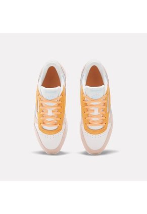 Tenis Mujer Reebok Classics Leather - Blanco-Naranja