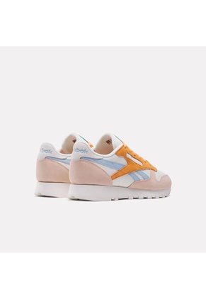 Tenis Mujer Reebok Classics Leather - Blanco-Naranja