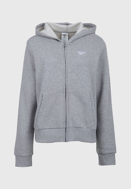 Hoodie Reebok Identity Sl Fleece Fz Gris