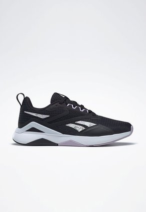 Tenis Training Negro-Blanco-Lila Reebok Nanoflex V2