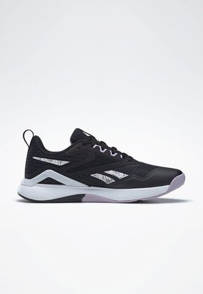 Tenis Training Negro-Blanco-Lila Reebok Nanoflex V2