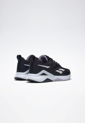 Tenis Training Negro-Blanco-Lila Reebok Nanoflex V2