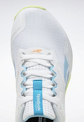 Tenis Training Blanco-Celeste-Amarillo Reebok Nanoflex TR 2.0