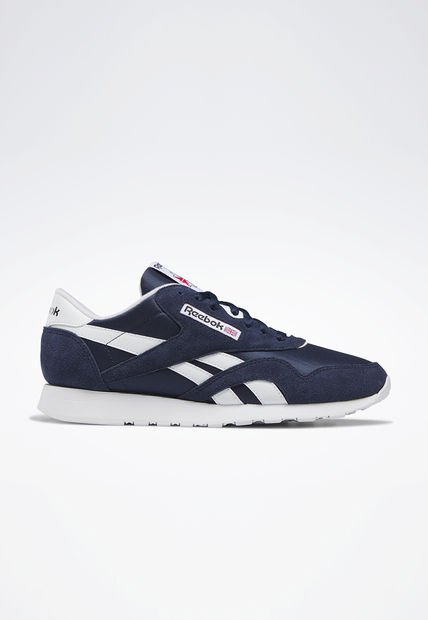 Tenis Lifestyle Azul Navy-BLanco Reebok Classics Classic Nylon