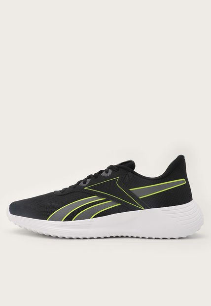 Tenis Running Negro-Amarillo Neón-Blanco Reebok Lite 3