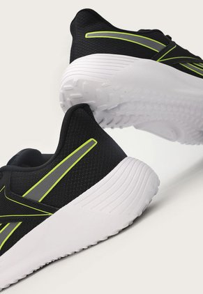 Tenis Running Negro-Amarillo Neón-Blanco Reebok Lite 3
