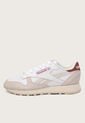 Tenis Lifestyle Blanco-Beige-Borgoña Reebok Classics Classic Leather de Reebok