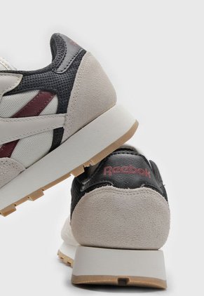 Tenis Lifestyle Beige-Negro-Vinotinto Reebok Classic Leather