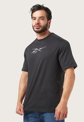 Camiseta Negro-Gris Reebok Speedwick Graphic