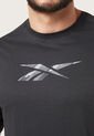 Camiseta Negro-Gris Reebok Speedwick Graphic de Reebok