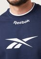 Buzo Azul Navy-Blanco Reebok Arch Logo Fleece Crew de Reebok