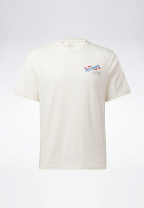 Camiseta Marfil-Azul-Rojo Reebok Graphic Series Certified