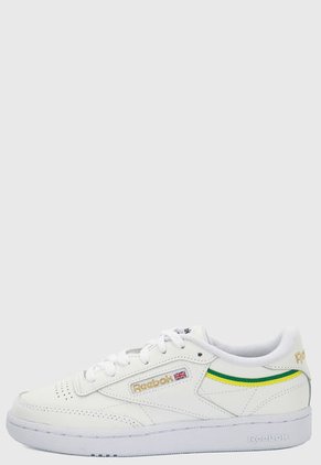 Tenis Lifestyle Blanco-Verde-Amarillo Reebok Club C 85