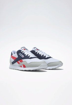 Tenis Lifestyle Azul Navy-Rojo-Beige Reebok Classics Classic Nylon