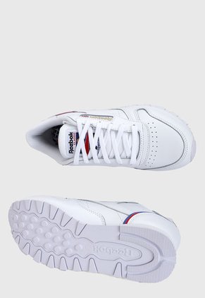Tenis Lifestyle Blanco-Rojo-Azul Reebok Cl Lthr