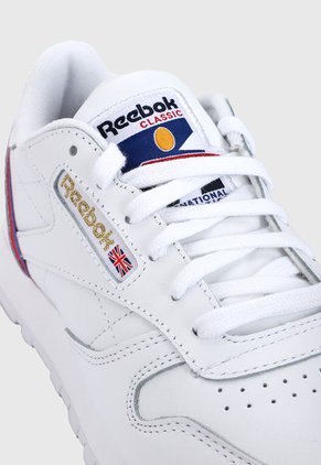 Tenis Lifestyle Blanco-Rojo-Azul Reebok Cl Lthr