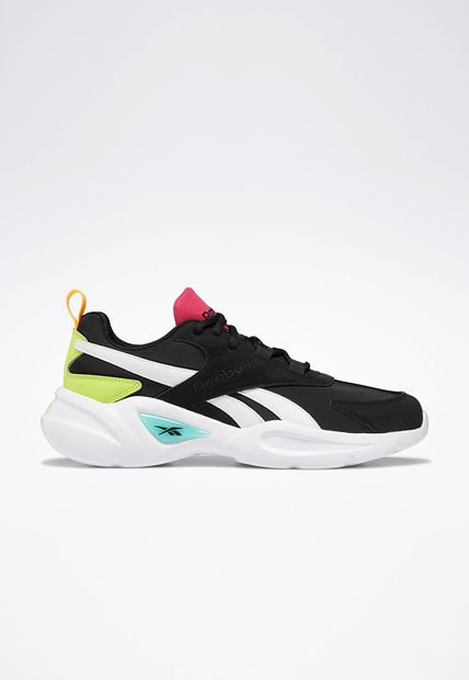 Tenis Lifestyle Negro-Blanco-Amarillo-Azul Reebok Classics Royal EC Ride 4