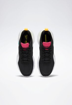 Tenis Lifestyle Negro-Blanco-Amarillo-Azul Reebok Classics Royal EC Ride 4