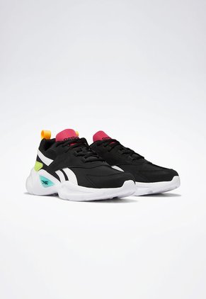 Tenis Lifestyle Negro-Blanco-Amarillo-Azul Reebok Classics Royal EC Ride 4