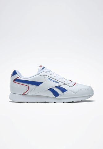 reebok blancos con azul y rojo