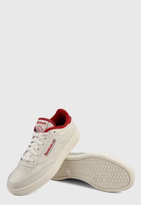 Tenis Lifestyle Blanco-Rojo Reebok Classics Club C 85