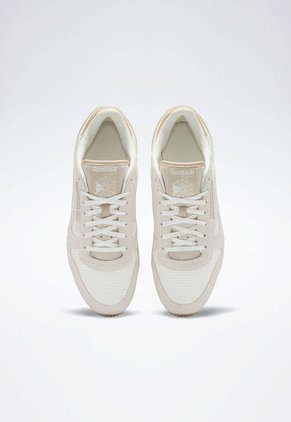 Tenis Running Beige-Cafe-Blanco Reebok Classic Leather