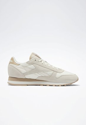 Tenis Running Beige-Cafe-Blanco Reebok Classic Leather