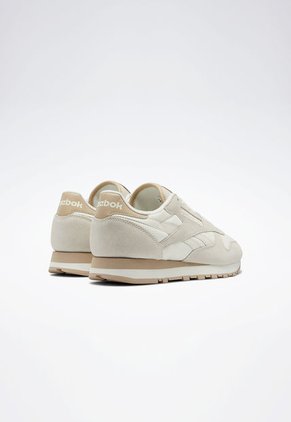 Tenis Running Beige-Cafe-Blanco Reebok Classic Leather