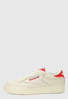 Tenis para Tennis Beige-Rojo Reebok Club C 85 Mu