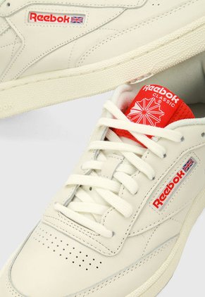 Tenis para Tennis Beige-Rojo Reebok Club C 85 Mu