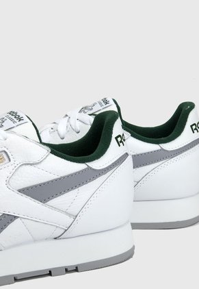 Tenis Lifestyle Blanco-Verde-Gris Reebok Classic Leather