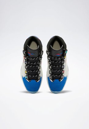 Tenis Basketball Blanco-Azul-Negro Reebok Question MID