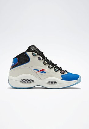 Tenis Basketball Blanco-Azul-Negro Reebok Question MID
