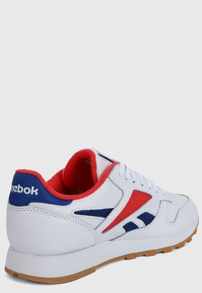 Tenis Lifestyle Blanco-Rojo-Azul Reebok Leather Mark