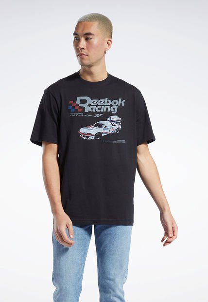 Camiseta Negro-Rojo-Gris Reebok Series Racing